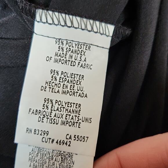 Chic USA-Made Tiana B. Black Dress: Zipper Shoulder, 3/4 Sleeves, Size Large - Picture 5 of 9